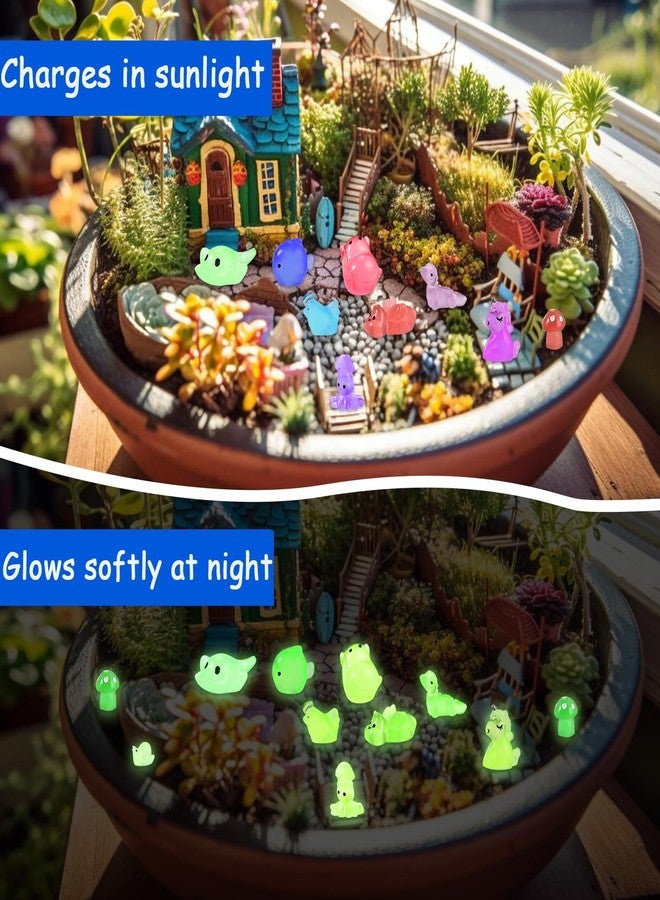 GOLDGE 200 Pcs Mini Resin Animal Set - 32 Styles Glow in The Dark Tiny Figurines for Fairy Garden, Party Favors, Dollhouse, Terrariums & DIY Decor - Image 4